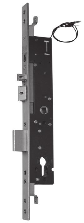 Electric lock 85 mm centre distance BACKSET BACKSET ELECTRIC LATERAL, mortice lock for, -POINT LOCKING WITH SLIDING DEADBOLT, 12Vac/dc, 860mA, 10W. Centre distance mm 85, European profile cylinder.