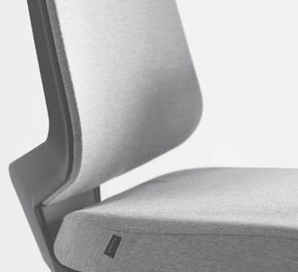 ELEMENT DESCRIPTION BACKREST Light and flexible, with a polygonal form, with rounded corners and edges, slightly elongated in the vertical line.