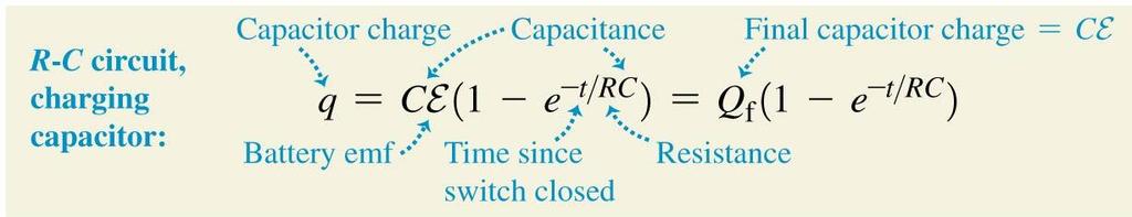 R-C circuits: Charging a capacitor: Slide 3 of 4 The charge on the capacitor