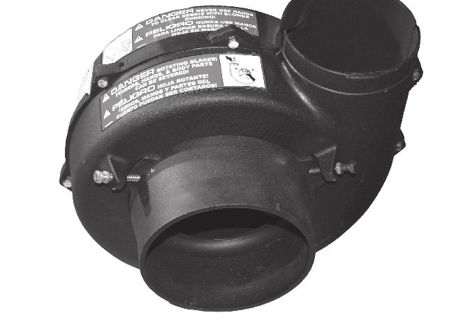 2-4 Blower Cone Installation Thread (1) 5/16-18 jam nut P#(K0120) onto the end of each (2) 5/16-18 x 2-1/2 HHCS P#(K0125).