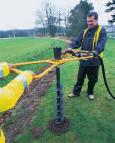 EARTH DRILLS Earth Drills The JCB hand held Earth Drill is capable of drilling holes from 102mm (4in) up to 05mm (12in) in diameter, depending on the size of the auger flight fitted.