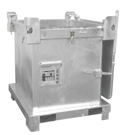 groups I, II and III SPECIAL WASTE CONTAINER SAP 800 IBC according to standard DIN