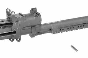 MAINTENANCE: GUN RECEIVER ASSEMBLY 4 REASSEMBLY (cont) 4. Drive headless straight pin () into hole in receiver assembly () and center it.