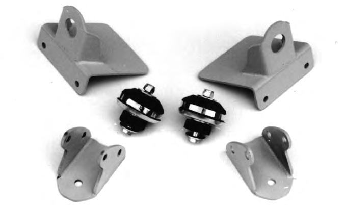 1933-1934 DODGE For 1933-35 Dodge Pickup, 1933 Dodge DP, 1943 Ply PD ENGINE MOUNTING KIT Includes bolt-on frame adapters, C.E. engine side mounts, thru-bolt cushion set, bolts and instructions.
