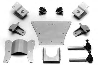 1939-1940 MERCURY ENGINE MOUNTING KIT Fits 1958-up Small Block Chevrolet V8 into 1939-1940 Mercury. Includes Bolt-on frame adapters, C.E. engine side mounts, thru-bolt cushion set, bolts and instructions.