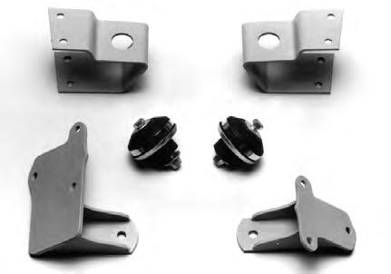 1941-1948 MERCURY ENGINE MOUNTING KIT Fits 1958-up Small Block Chevrolet V8 into 1939-1940 Mercury. Includes Bolt-on frame adapters, C.E. engine side mounts, thru-bolt cushion set, bolts and instructions.