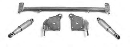 Complete rear end kit Part No. AS-2020CGY $595.00 _ REAR SPRING MOUNTING BRACKETS This kit contains front and rear hanger brackets, bolts and instructions. _ Part No. AS-2020 $155.