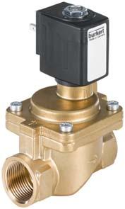 2/2-way Solenoid Valve with servo diaphragm, G 3/8 - G 2 Type 6281 can be combined with.