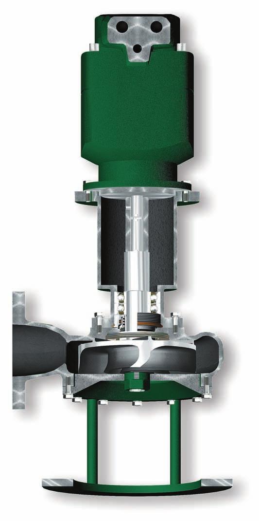 Pedestals E-Series Flushed Interchangeable flushed packing or mechanical seal Heavy duty combined bearing frame design Externally adjustable cutter clearances C-FLANGED MOTOR MOUNT Piloted