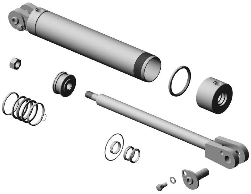 Seal kit 000 Lift hydraulic kit 6, x 6 x / Angle cylinder 6 Barrel Lock ring 6 Open cap Lock nut / unf