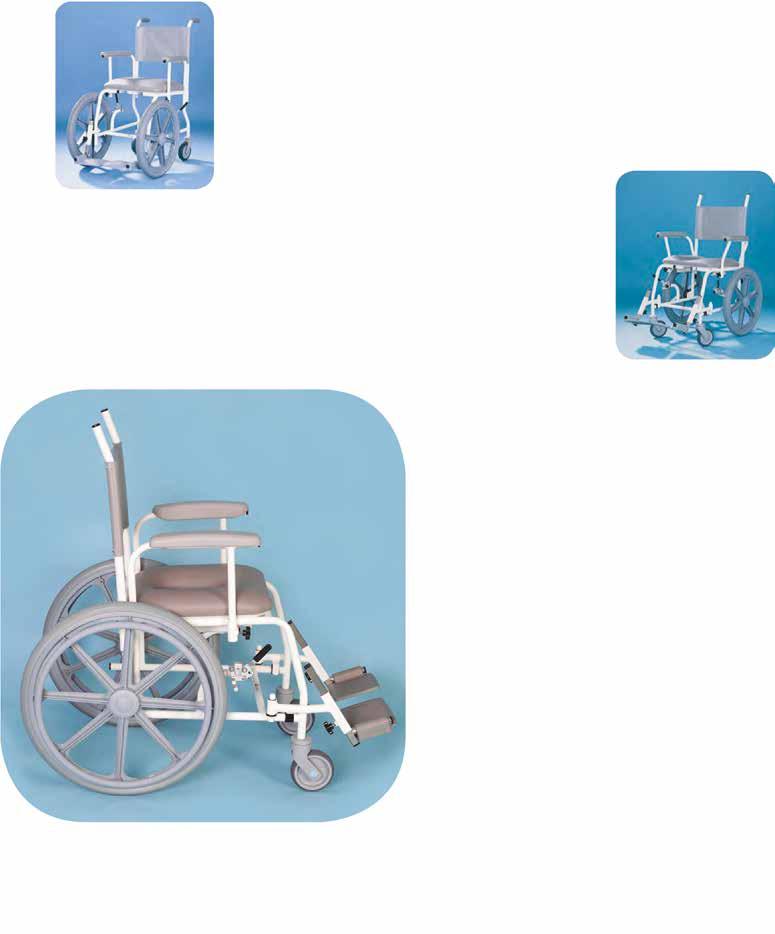 Shower Chairs All models available as shower, toilet or commode chairs.