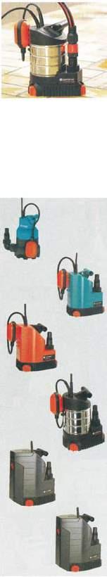 Garden tools GARENA Submersible Pumps GARENA Submersible Pumps : rain Containers Leaving them Ready to Wipe ry A wide assortment of pumps for draining and pumping clear and slightly dirty water.