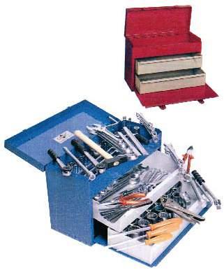 Tool boxes Tool boxes Storage Empty boxes 31102 Length : 490 mm, Width : 230 mm, Height : 340 mm 31102 with handle 31105 Tool sets With 103 tools - Weight 33,100 kg 31105 ésignation Nb tools Socket