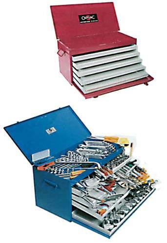 Tools sets Boxes 31203 Empty boxes Robust, in strong varnished sheet, closing by lock Length : 700 mm Width : 330 mm Height : 330 mm 31301 Mechanic tool sets Number of tools : 135 - Weight : 53,100