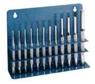 center punches - drifts pin punches Including 2 drifts ø 1 mm - 2 mm 2 pin punches ø 3 mm- 4 mm 2 center punch ø 2,5 mm - 4 mm 1 chisel 10 mm 30009 30110