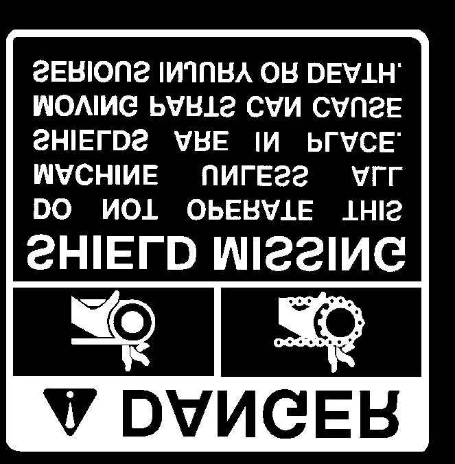 SAFETY The following decals must be maintained