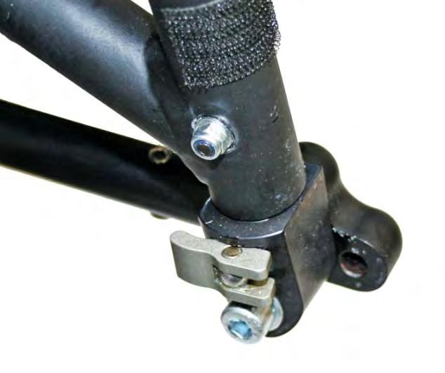 Only an extension of the lower leg length is possible as the support tube is always fixed in the top hole of the inlet.