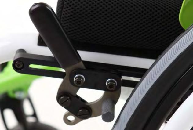 7: Brake closed 25.1 Knee lever brake 25.1.1 Opening and closing the brake The knee lever brake can be equipped with different brake levers, such as, e.g., standard brake lever, long brake lever and flip-down brake handle.
