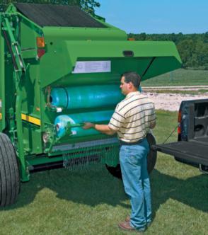 Round Balers 449, 459, 459E, 469, 559, and 569 Cover-Edge Net Wrap The best form of protection Time is money, so why waste time with ineffcient bale wrap?