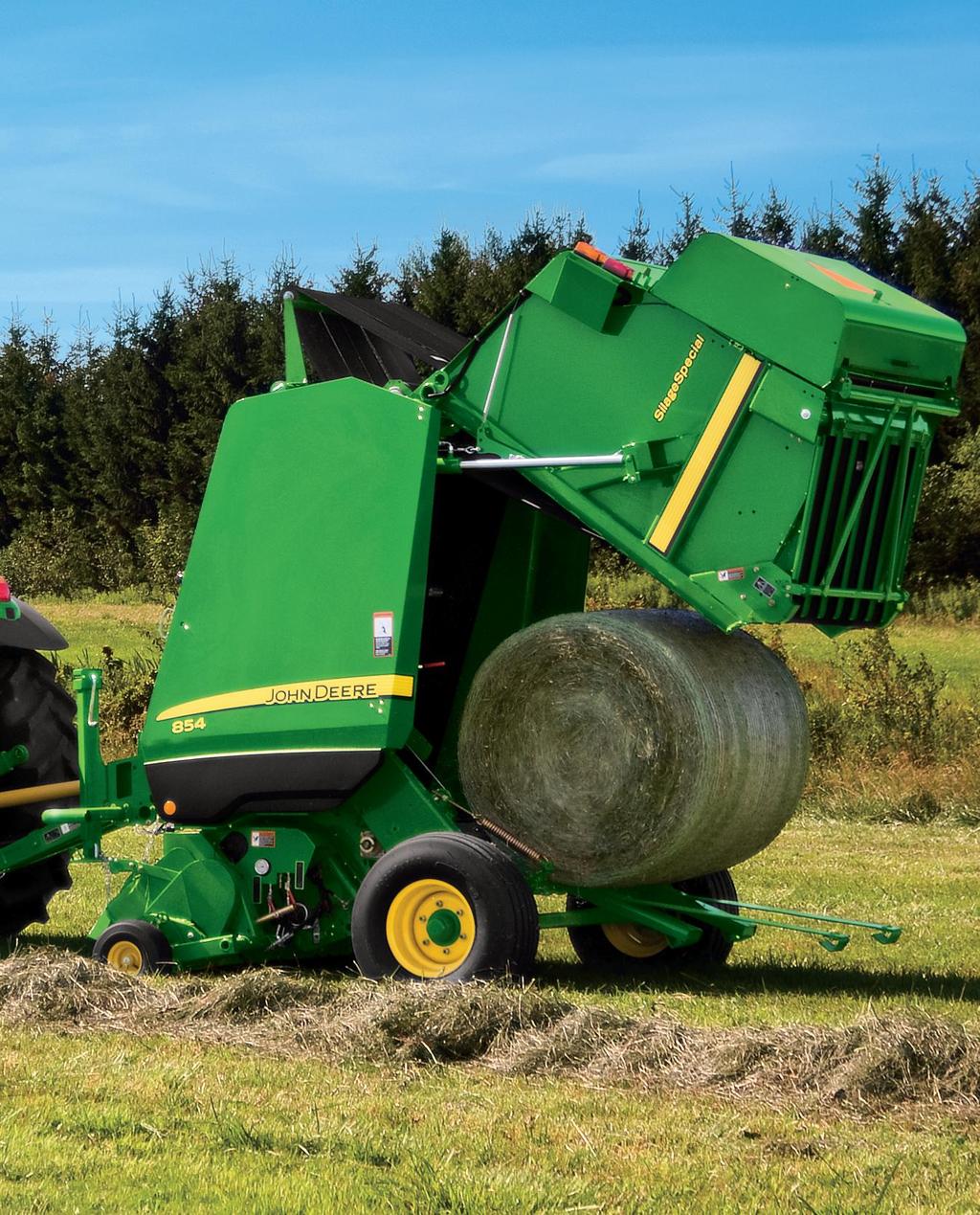 Round Balers Silage Special Round Balers Packs a lot of weight Go ahead. Keep eating up those long, heavy silage windrows. John Deere Silage Specials can really pack it in.