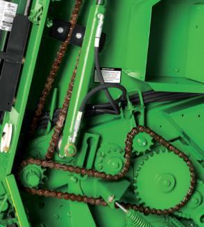 Round Balers 449, 459, 459E, 469, 559, and 569 Drive System Smooth, worry-free operation Get smooth operation from sunup to sundown with the upgraded drive system of the 9 Series Balers.