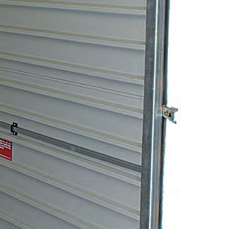 Vertical travel means the door has no kickout and enables you to park right up to the garage door inside and out.