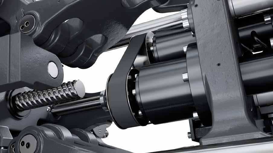1 Clamping drive: high productivity, precision and dynamic Short dry-cycle times for impressive productivity. This is what the dynamic clamping drive with its optimised toggle lever geometry offers.
