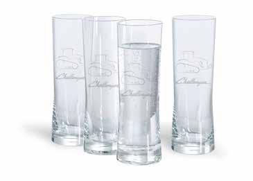 Challenger silhouette. This glass is perfect for all types of cold Drinks. Contains: 4 piece Price: 13.