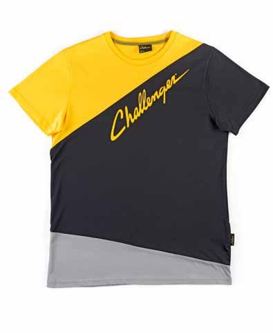 CHALLENGER CLOTHING 9 [03] 03 MEN S T-SHIRT, COLORBLOCK Men s t-shirt, tricolor, made of single jersey cotton. Colour blocking with a big Challenger logo on the front side.