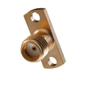 SMA CONNECTORS 50 OHM Field Replaceable Panel Mount 2-Hole Flange Mount Jack Receptacle with EMI Gasket Accepts Pin Size Nickel Plated.012 (0.30) 142-1701-601 142-1701-606.015 (0.