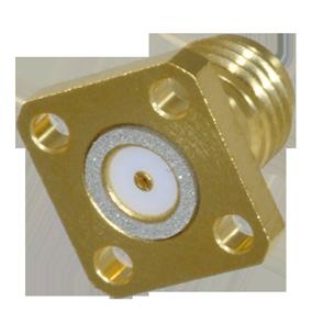 Field Replaceable Panel Mount 73 4-Hole Flange Mount Jack Receptacle without EMI Gasket Accepts Pin Size Nickel Plated.020 (0.51) 142-1701-531 142-1701-536.036 (0.