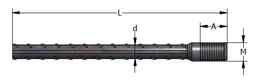 TSE REINFORCEMENT COUPLER The TSE reinforcement coupler is made of reinforcement steel standard B450C, B500B or B500C according to EN 10080 and BS4449, forged at one end and then metric thread rolled.