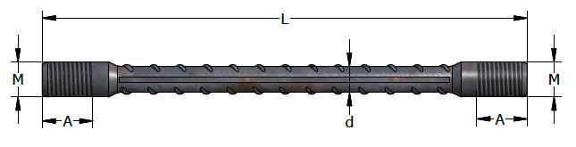 TSED REINFORCEMENT COUPLER The TSED reinforcement coupler is made of reinforcement steel standard B450C, B500B or B500C according to EN 10080 and BS4449, forged at both ends and then metric thread