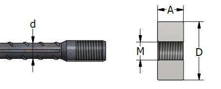 [mm] [mm] [mm] [kg/pc] End coupler M12 61614 61556 M12 10 38 10 0.