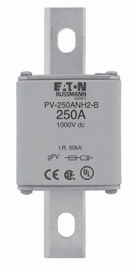 Technical Data 72033 Supersedes April 204 Bussmann series NH photovoltaic fuse links BUSSMANN