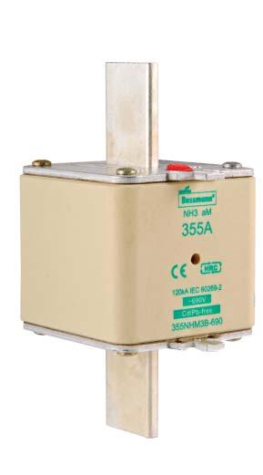 500 and 690 V a.c. - class am - 6 to 500 amps - sizes 000 to 3 Description A range of class am square bodied industrial fuse links for a wide variety of motor protection applications.