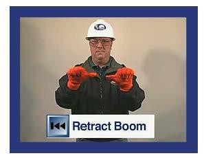 Retract Boom The signal to retract the boom is made with both fists in front of the