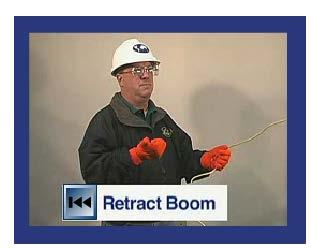 Retract Boom One Handed The one handed retract signal is made with one fist in front