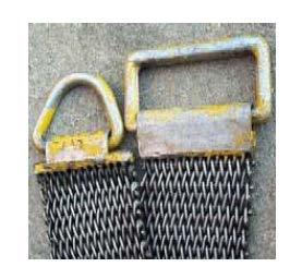 Rejection Criteria - Metal Mesh Slings Inspect the entire length of metal mesh slings including welds, end attachments, and fittings.