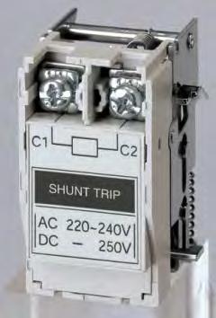 9.Accessory SHT/UVT SHT UTS150/UTS250/UTS400/UTS600 Control voltage, Ue Power consumption AC (VA) DC (W) ma DC 12V 0.36 30 AC/DC 24V 0.58 0.58 24 AC/DC 48V 1.22 1.23 25 Voltage AC/DC 110~130V 1.36 1.