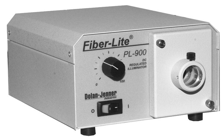 PL900 ILLUMINATOR A PRODUCT OF DOLAN-JENNER INDUSTRIES Setup Voltage Selection: Operation Manual Read and review the instructions on the label covering the power entry module and the instructions in