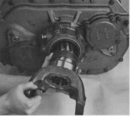 Lock the transmission by engaging two mainshaft gears with sliding clutches