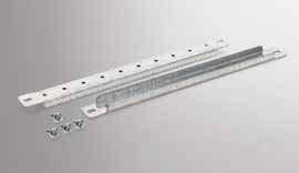 HORIZONTAL DOOR RAIL WC Manufactured from 1.5 mm thick sendzimir sheet steel with 2.