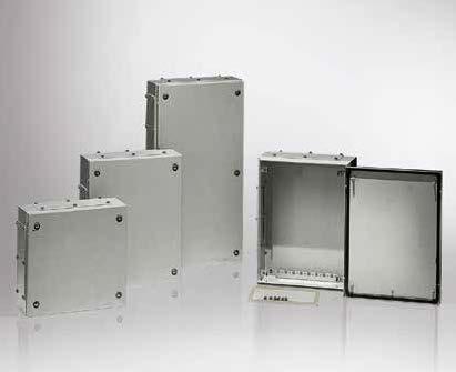 SDF TERMINAL BOXES WITH GLAND PLATES RoHS COMPLIANT Box and lid manufactured from 1.2 mm thick sheet steel.
