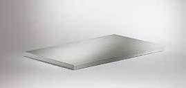 SHELF MEX Structure manufactured from 1.5 mm thick AISI 304L press bent stainless steel sheet. Upper panel manufactured from 2.