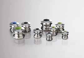CABLE GLANDS FOR EMC APPLICATIONS This range guarantees full control during installation and compensates for tolerances in shielding thicknesses to make a secure screened tap connection.