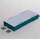 CONDUIT BASE CLOSING MODULE / Manufactured from 2.0 mm thick sheet steel, with a 3.0 mm thick checkerplate alloyed aluminium coating, available in blank version or with cable entry.