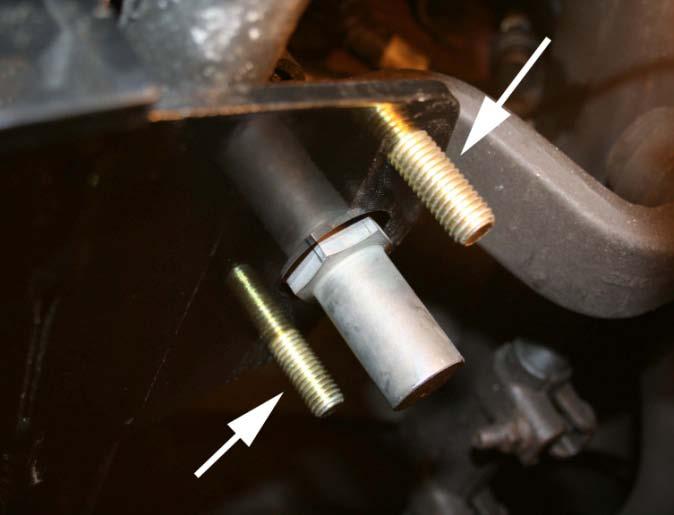 to be fine tuned. The bracket is aligned when sector shaft nut is centered in hole.