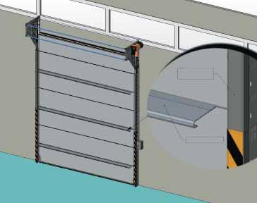 ACCESSORY safety bracket storm profile Storm profiles These aluminium anodised profiles are connected to the panels and will give stiffness to the complete doorblade.