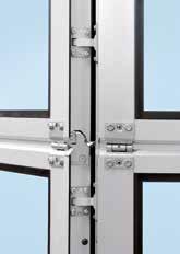 Standard with concealed hinges Flat wicket door frame The all-round frame consists of a flat aluminium profile,